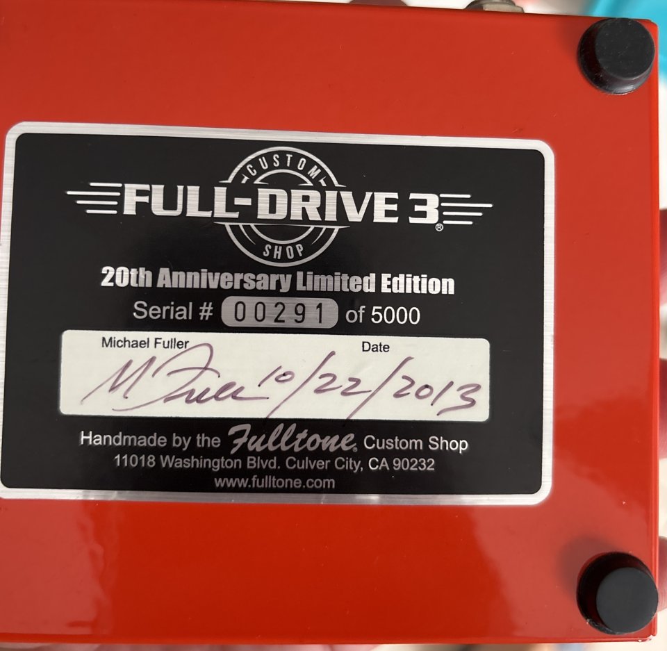 Fulltone Full-Drive 3 – 20th Anniversary Limited Edition