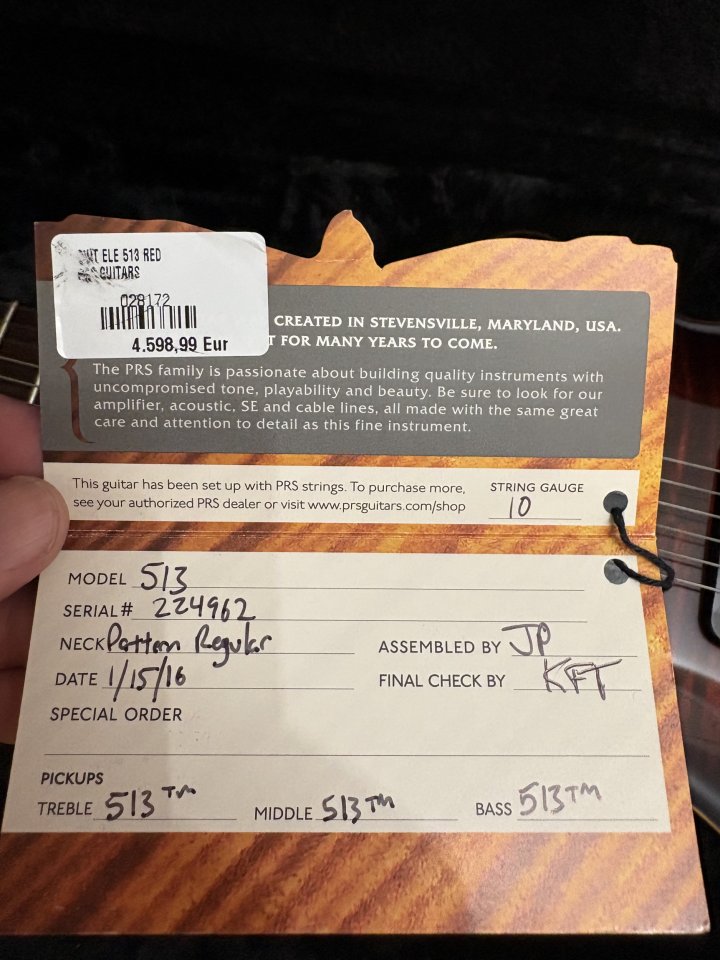 Guitarra prs modelo 513 de segunda mano · Foto 9 de 9 · Illes Balears · 3400 €