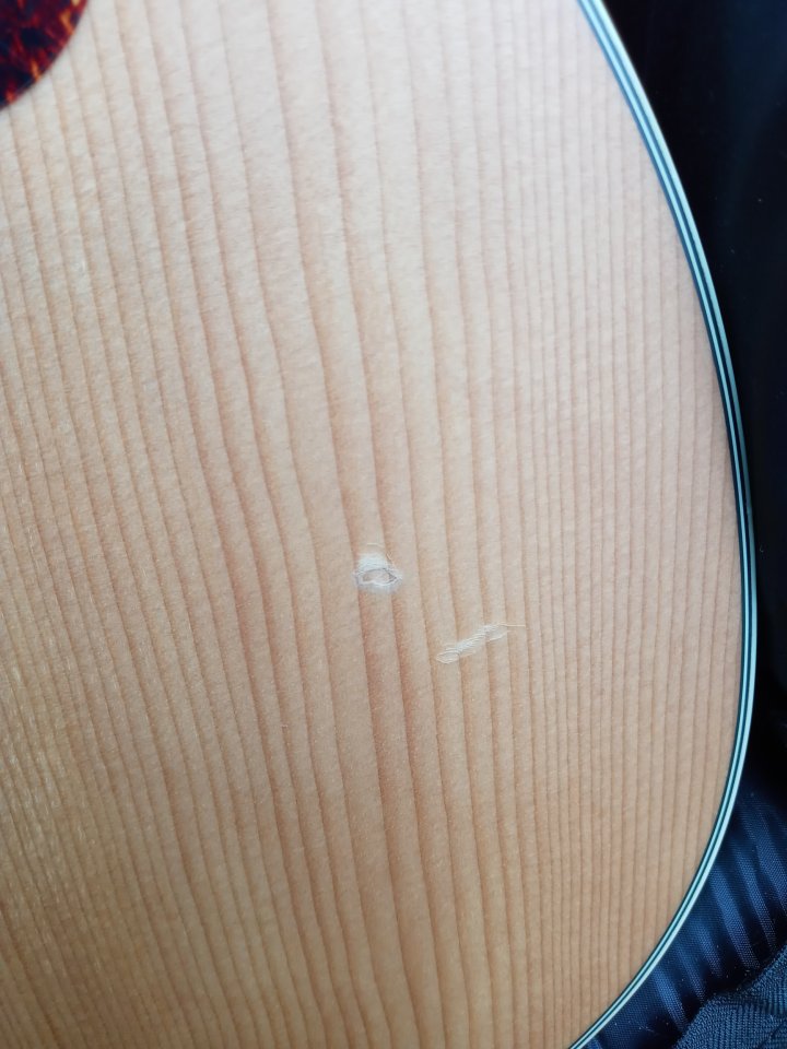 Guitarra electroacústica Guild OM-240CE con funda.