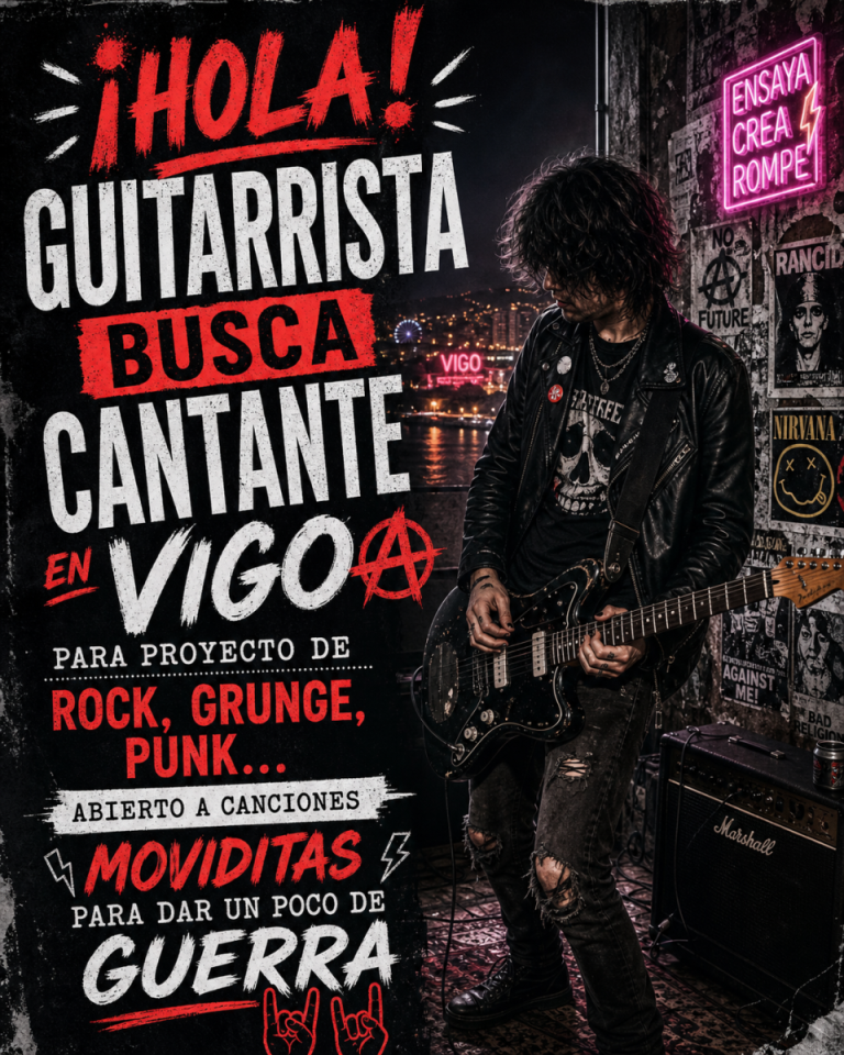 Se busca cantante rock grunge punk en Vigo de segunda mano · Pontevedra