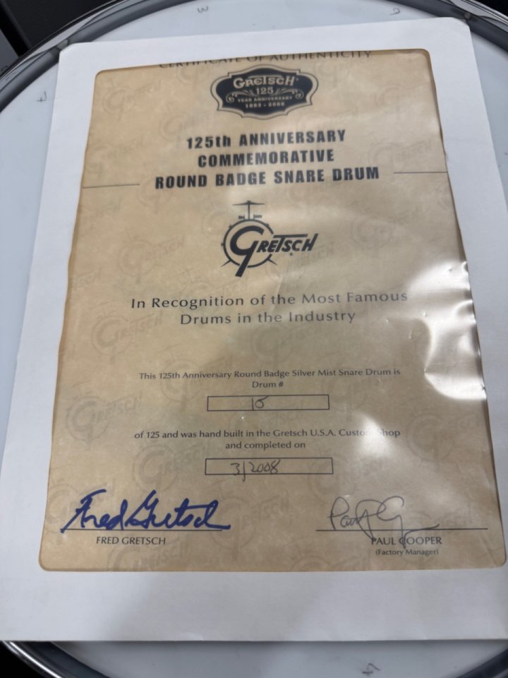 Caja Gretsch 125th Anniversary Snare - 16/125 de segunda mano · Foto 8 de 8 · Madrid · 800 €