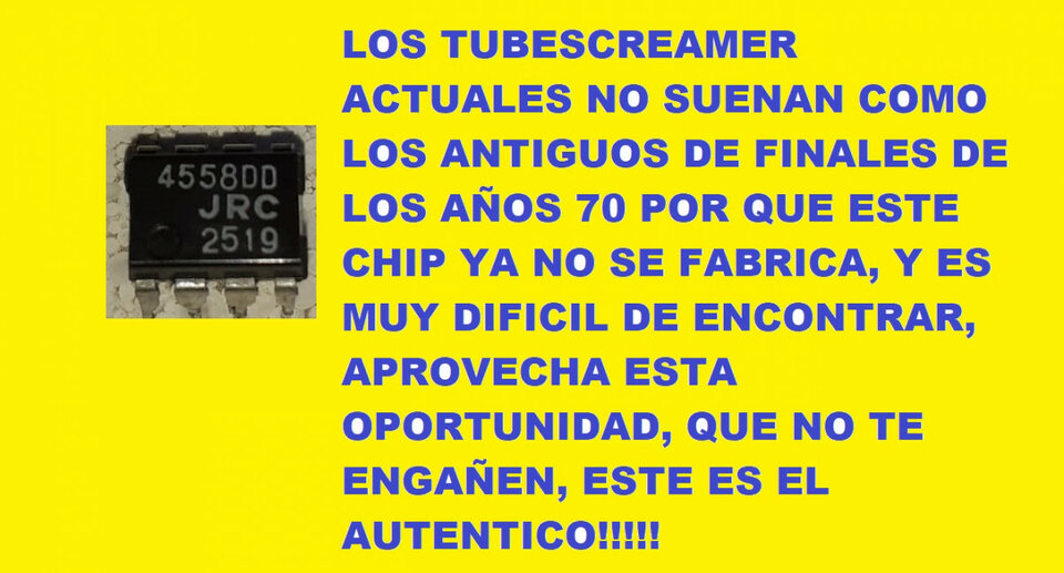 ENVIO GRATIS JRC 4558 Para tubescreamer ts9 y ts808 vintage