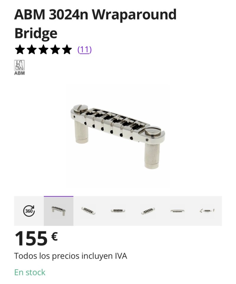 Puente guitarra ABM Wraparound Made in Germany de segunda mano · Foto 7 de 8 · Sevilla · 100 €