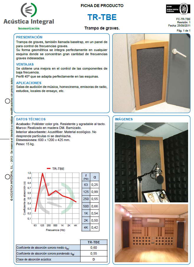 Kit de acondicionamiento acústico de segunda mano · Foto 10 de 10 · Madrid · 1500 €