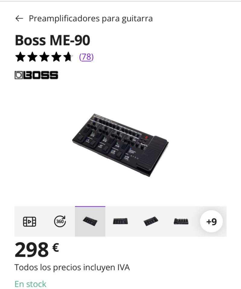Pedalera BOSS ME-90 de segunda mano · Foto 7 de 8 · Sevilla · 200 €