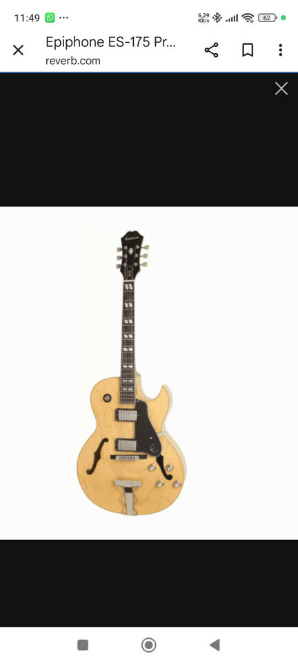 Epiphone e s-175 premium natural