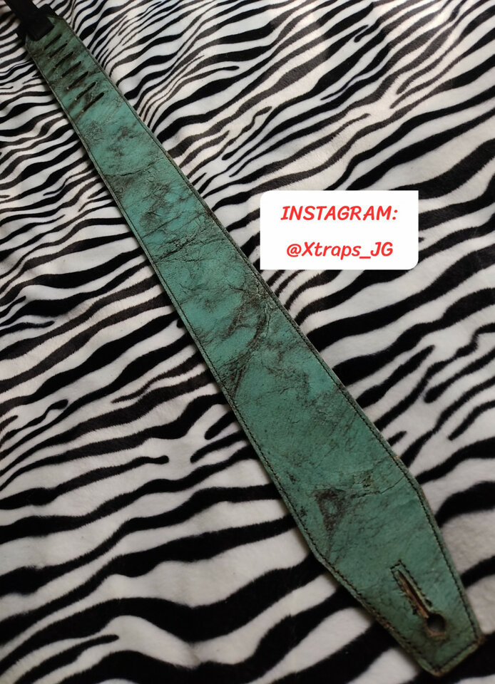 Correa Crackelada 100% cuero guitarra o bajo