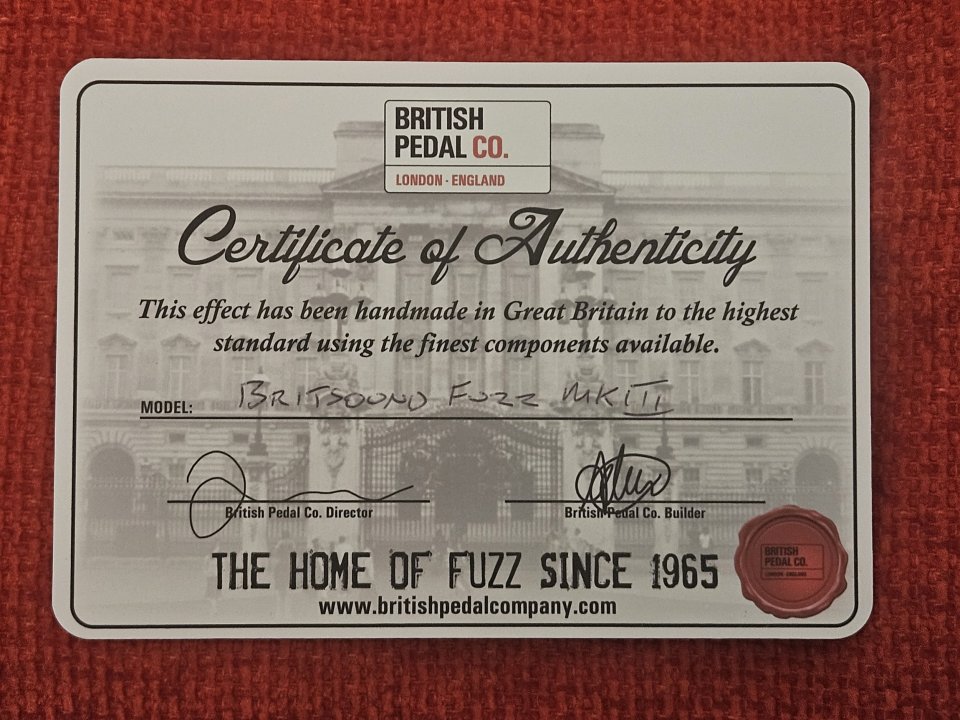 BPC Britsound Fuzz Tone Bender MKIII