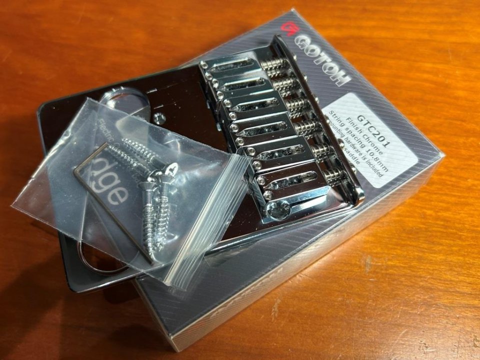 Puente telecaster GOTOH GTC201 silletas latón cromado