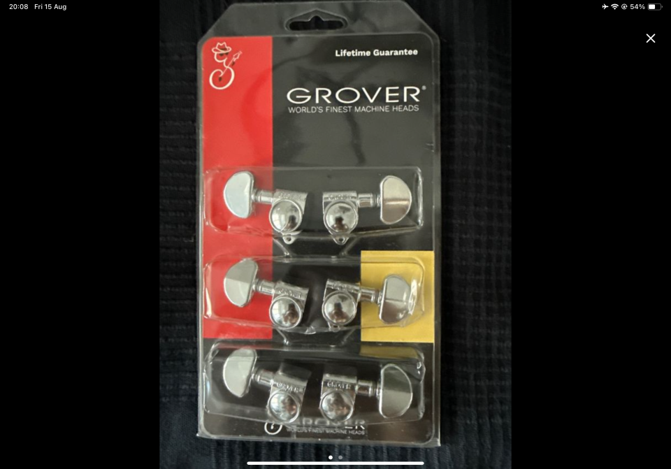 Clavijeros Grover Rotomatic 102 18C Cromados.