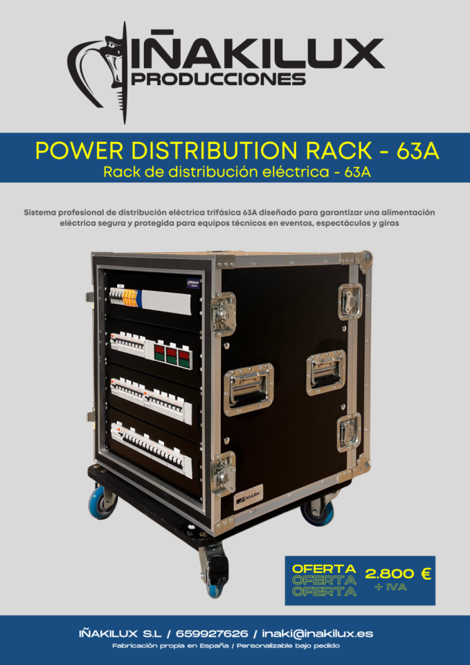 Rack eléctrico 63A profesional