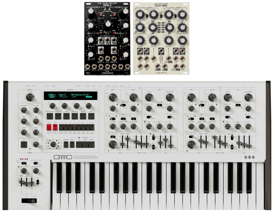 Cwejman DFA-2 Dual Filter y Cwejman VCO-2RM Dual Oscillator, UDO DMNO White de segunda mano · Foto 1 de 2 · Bizkaia · 905 €