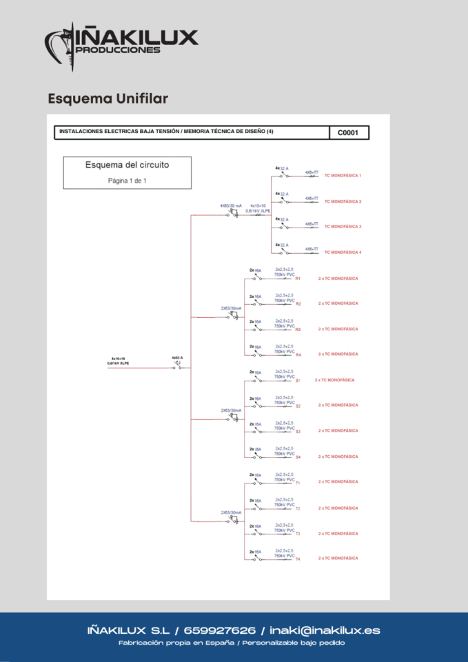 Rack eléctrico 63A profesional