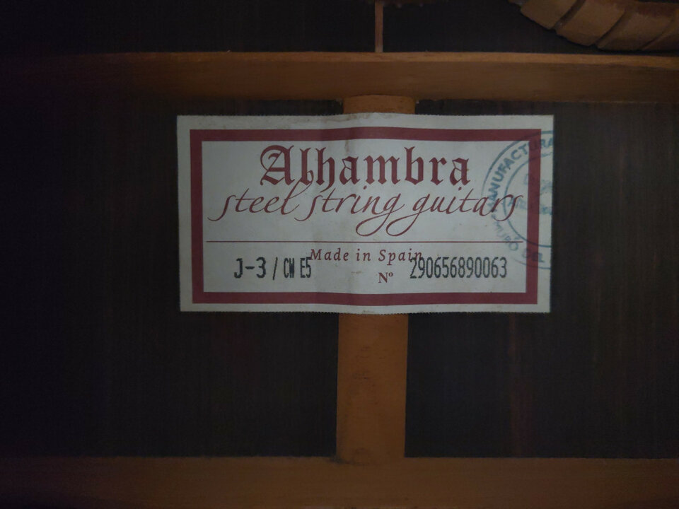 Guitarra acústica Alhambra J3 CW E5