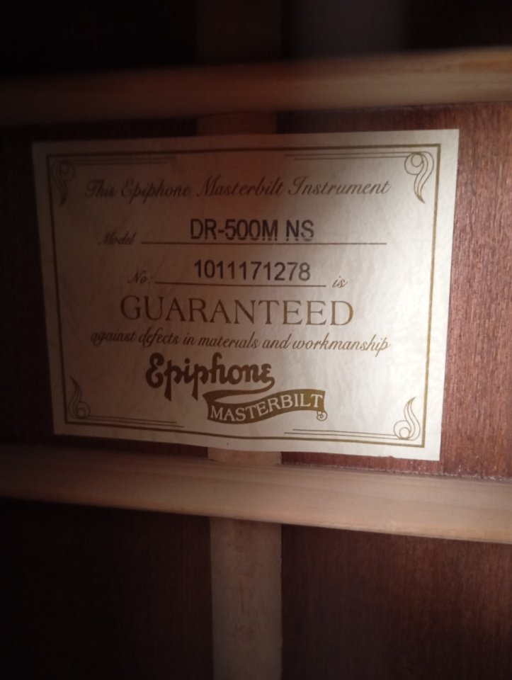 Guitarra Acústica Epiphone Masterbilt DR-500M de segunda mano · Foto 10 de 10 · Valencia · 450 €