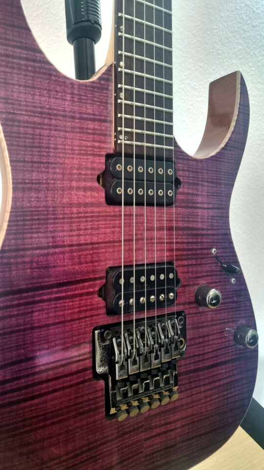 Ibanez RG3120 Morada (modificado el color de la tapa y pala)