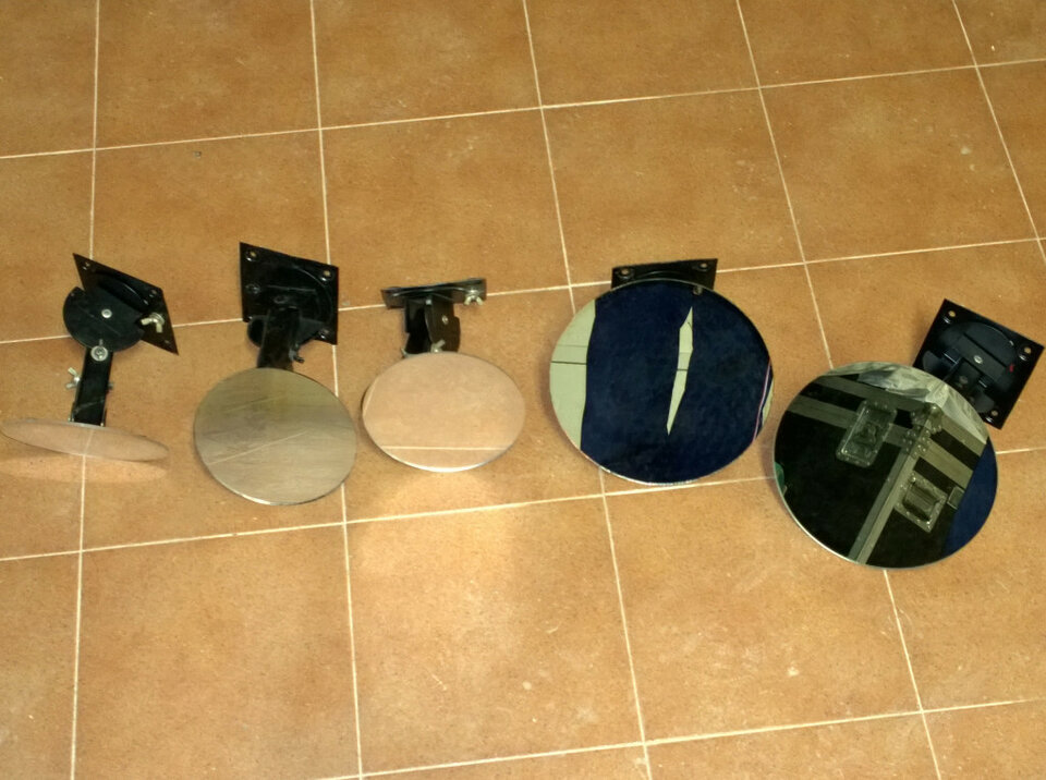Espejos para laser/discoteca, ajustables 360º