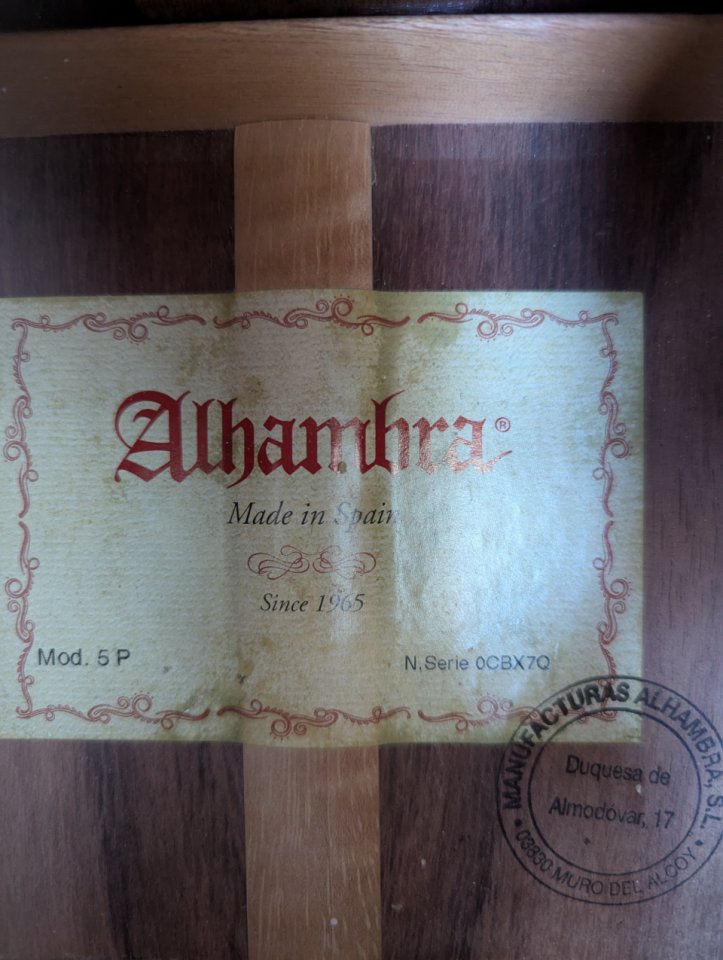 Guitarra Alhambra 5p con piezo firestone y bag