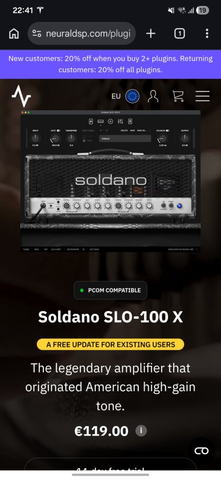 Plugin Soldano para Quad Cortex