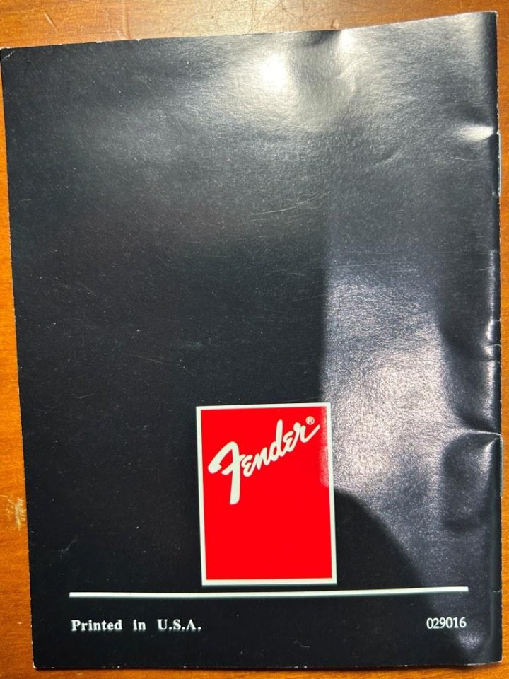 Manual de instrucciones Fender American Standard 1987