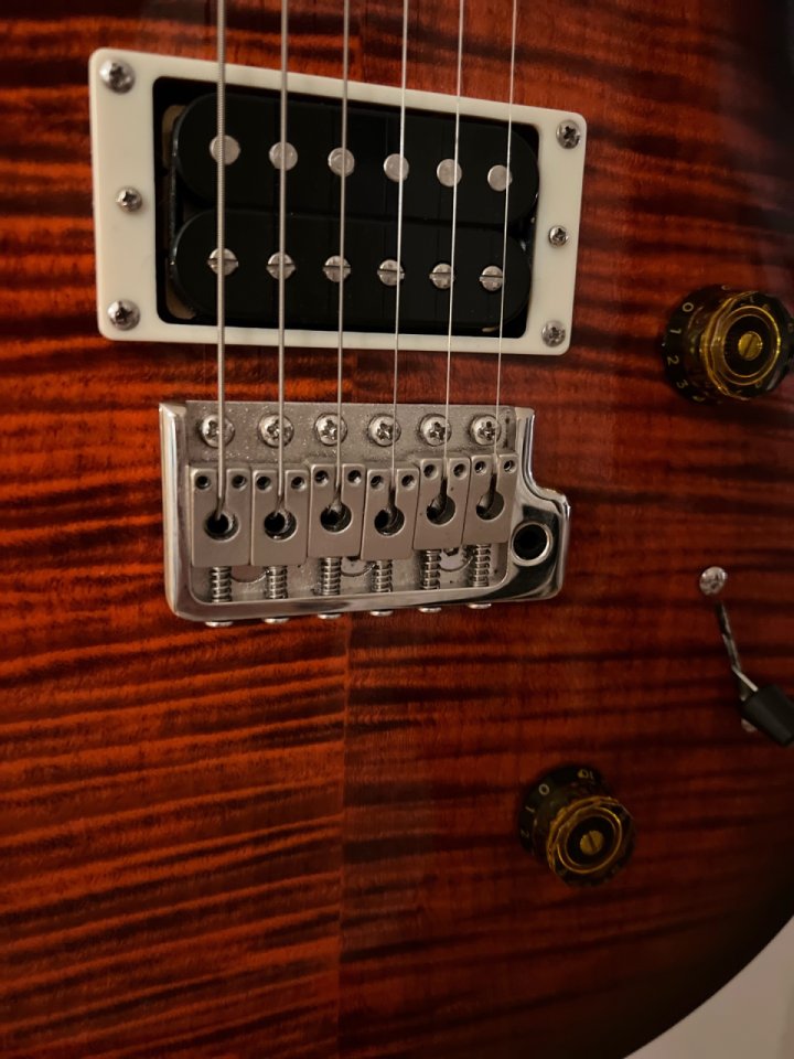 PRS SE Custom 24 Orange Tiger Smokeburst LIMITED + clavijeros PRS locking