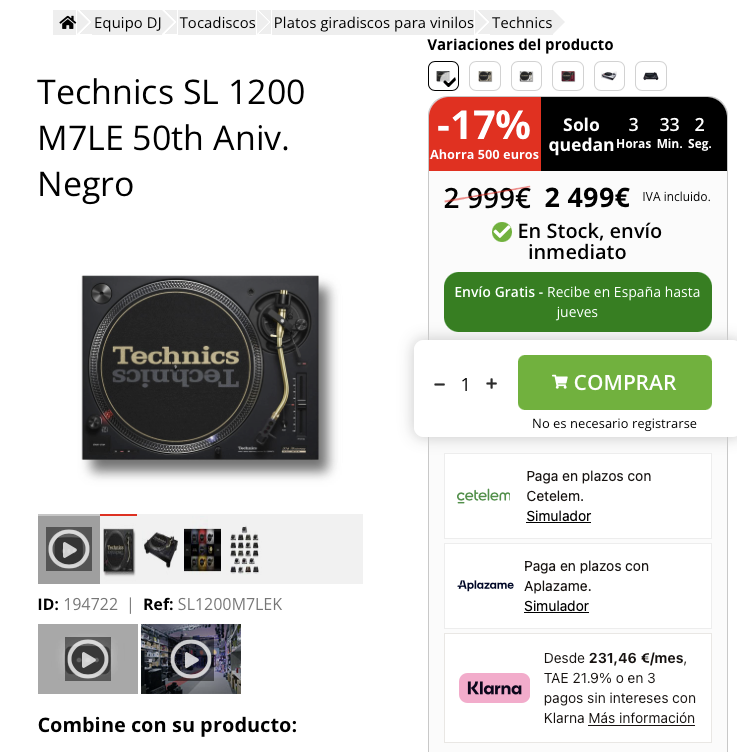 Technics SL-1200 M7L 50-летие