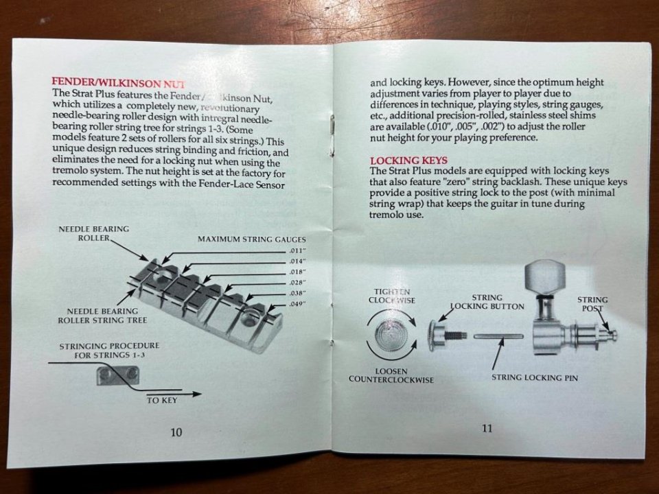 Manual de instrucciones Fender American Standard 1987
