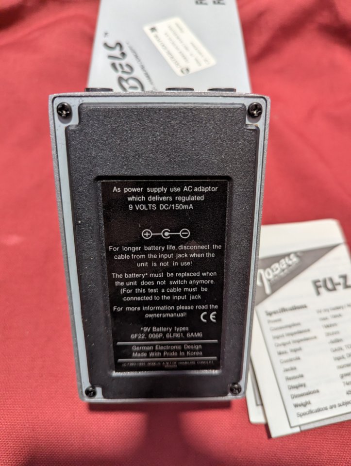 Pedal Fuzz Nobels FU-z vintage