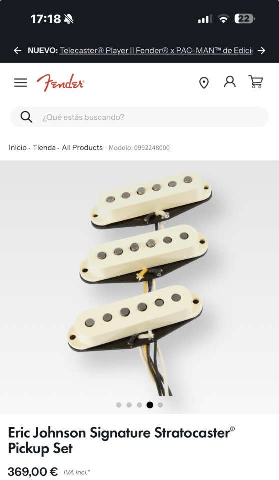 Eric Johnson Signature Stratocaster® Pickup Set de segunda mano · Foto 7 de 7 · SC Tenerife · 255 €
