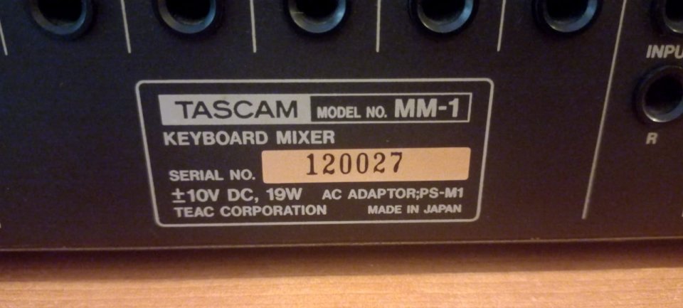 TASCAM MM-1 Keyboard Mixer Vintage