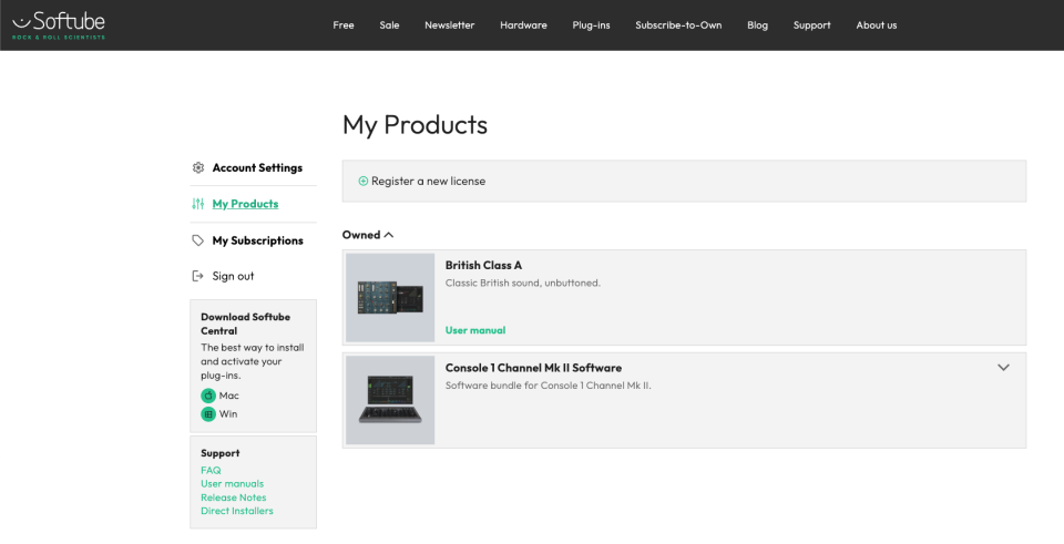 Softube Console 1 MK II + British Class A