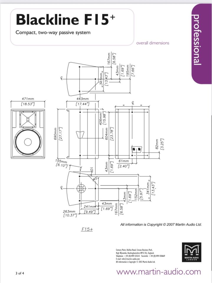 Altavoz Martin Audio Blackline F15+ de segunda mano · Foto 5 de 6 · Huesca · 600 €