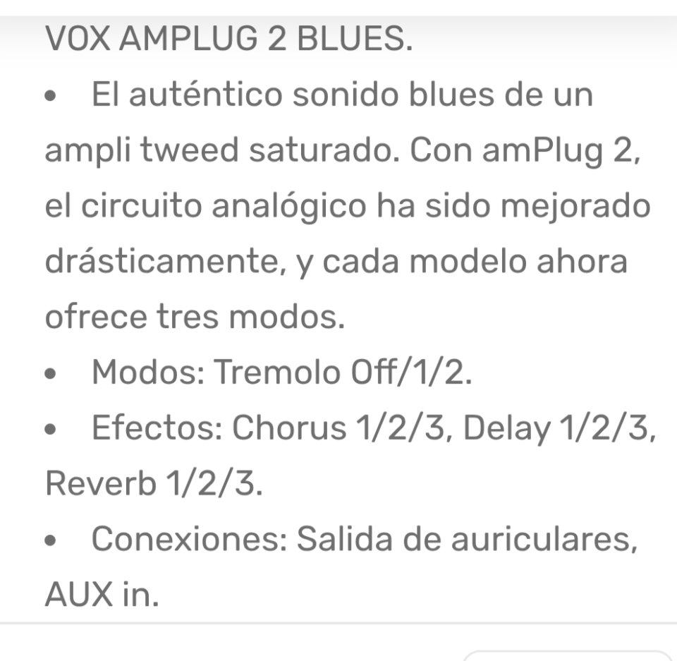 VOX AMPLUG 2 BLUES de segunda mano · Foto 2 de 2 · Madrid · 25 €