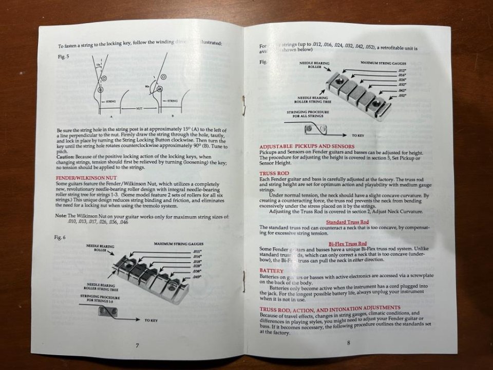 Manual Fender USA Guitarras y Bajos 1992