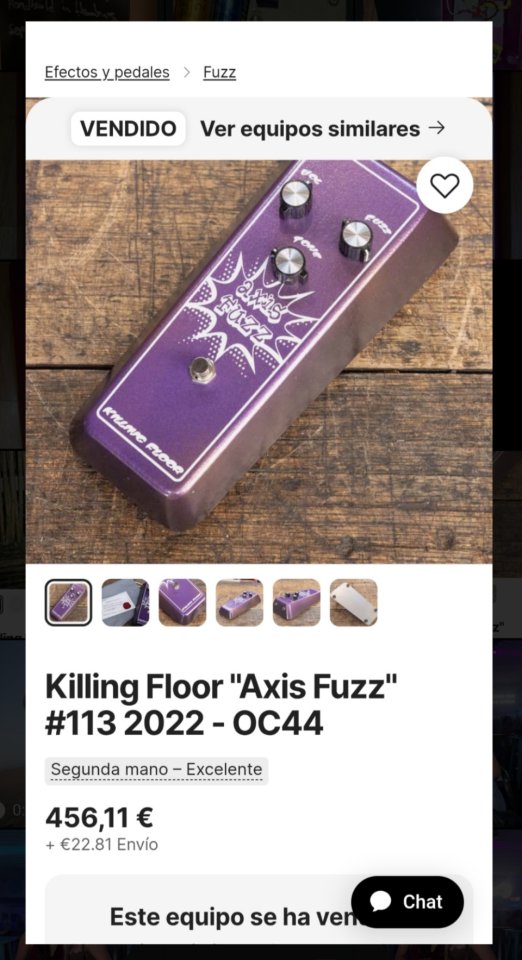 Killing Floor Effects Axis Fuzz - 2022 OC44 NOS de segunda mano · Foto 5 de 10 · Huelva · 475 €