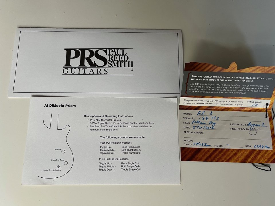 PRS Al Di Meola Prism Signature  2012