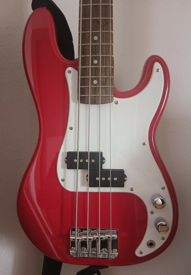 Squier Mini P Bass Dakota Red
