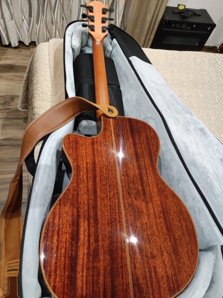 Guitarra acústica Lag con amplificador Boss