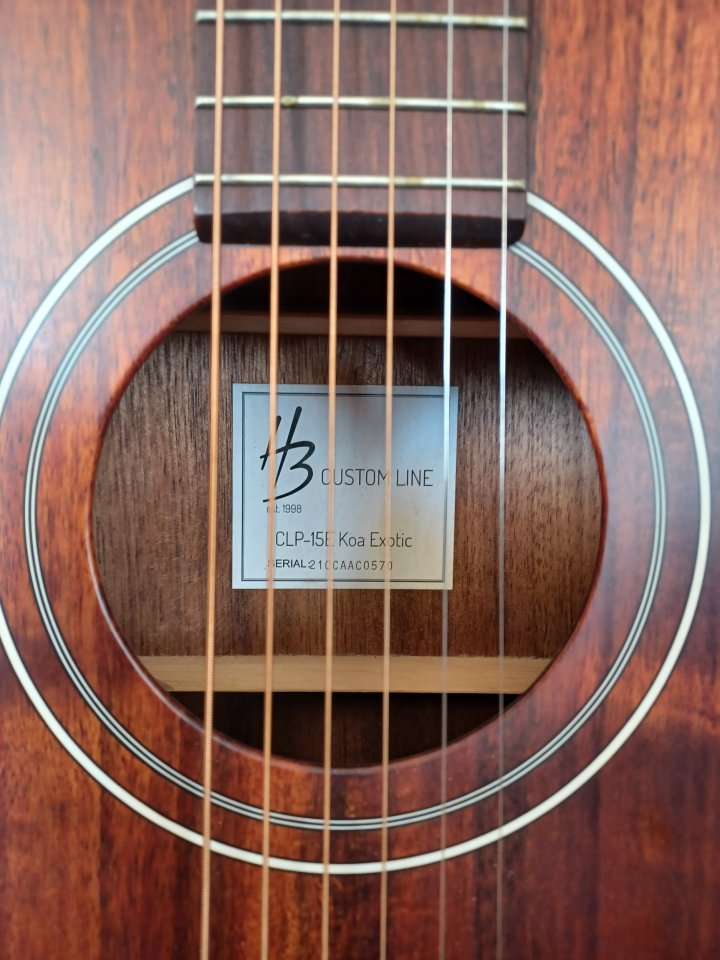 Harley Benton CLP-15E Custom Line Koa Parlor