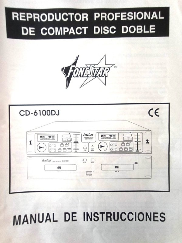 Reproductor Profesional Doble de CD FONESTAR CD-6100DJ de segunda mano · Foto 2 de 5 · Cantabria · 85 €