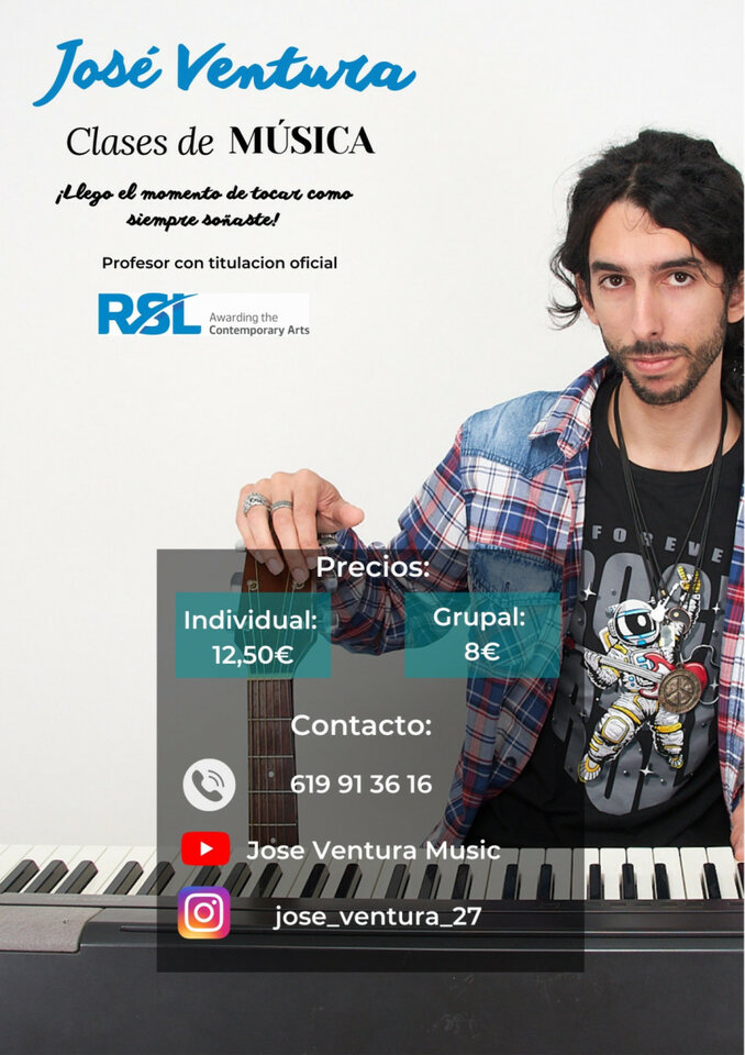 Clases de Música para Guitarra/Piano/Ukelele/Bajo