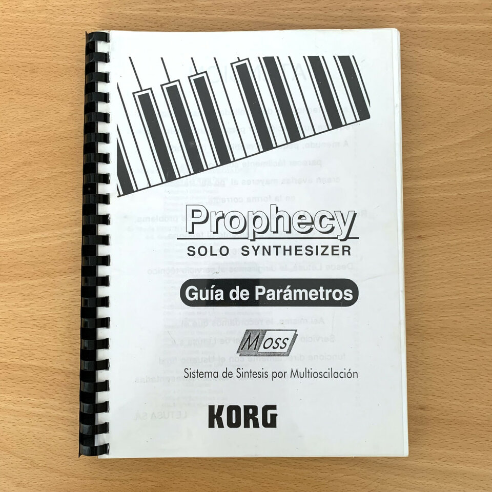 Korg Prophecy Manual Guía de Parámetros y Guía Básica