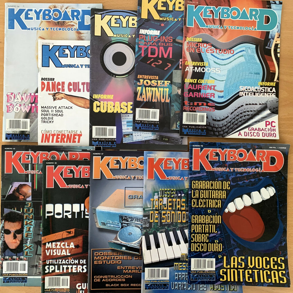 Lote 10 revistas Keyboard Música y Tecnología