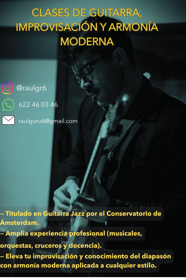 Clases de guitarra, improvisación y armonía moderna