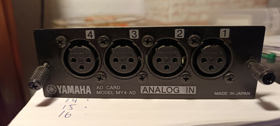 Yamaha AD Card Modelo MY4-AD ANALOG IN