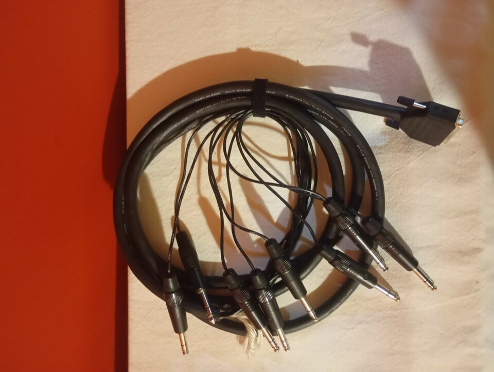 Manguera mogami multipar SUB D25 a Jack ST 8 hilos