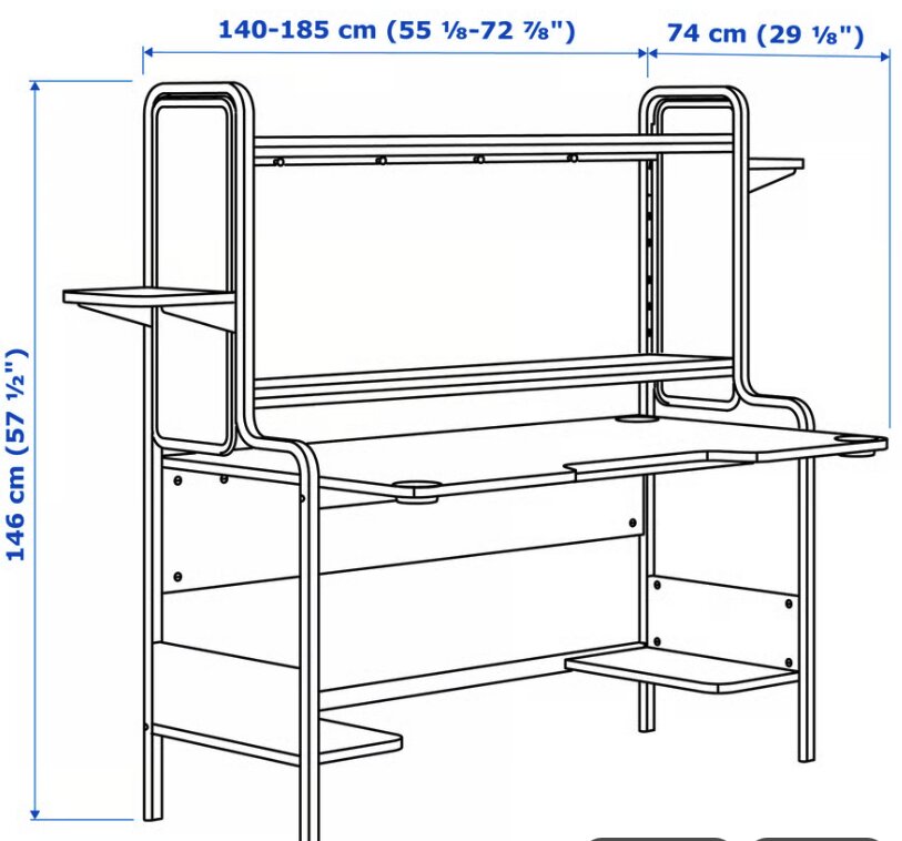 Mesa escritorio para estudio de grabacion