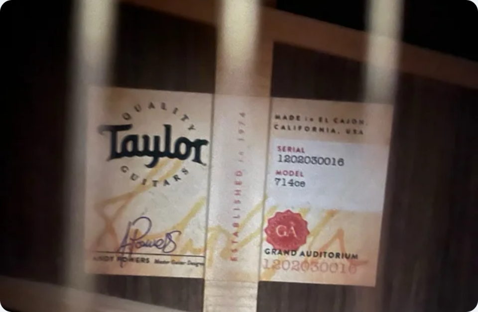 Taylor 714ce Western Sunburst