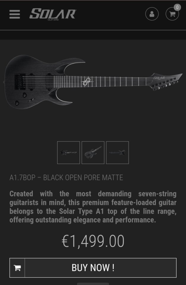 Guitarra Solar A 1.7 BOP de segunda mano · Foto 10 de 10 · Tarragona · 999 €