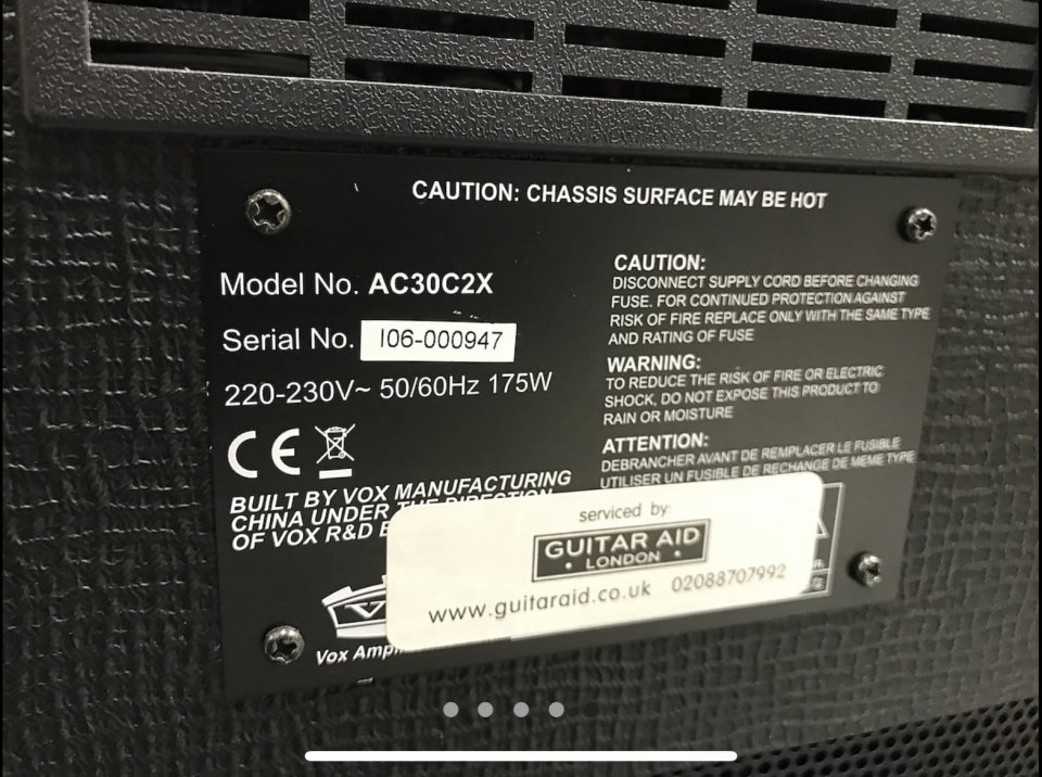 AC30C2X de Felix White (The Maccabees)